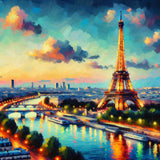 Evening glow in Paris — Diamond Painting Kit design