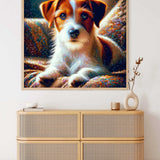 Jack Russel in brown and white — Diamond Painting Kit, product view 2