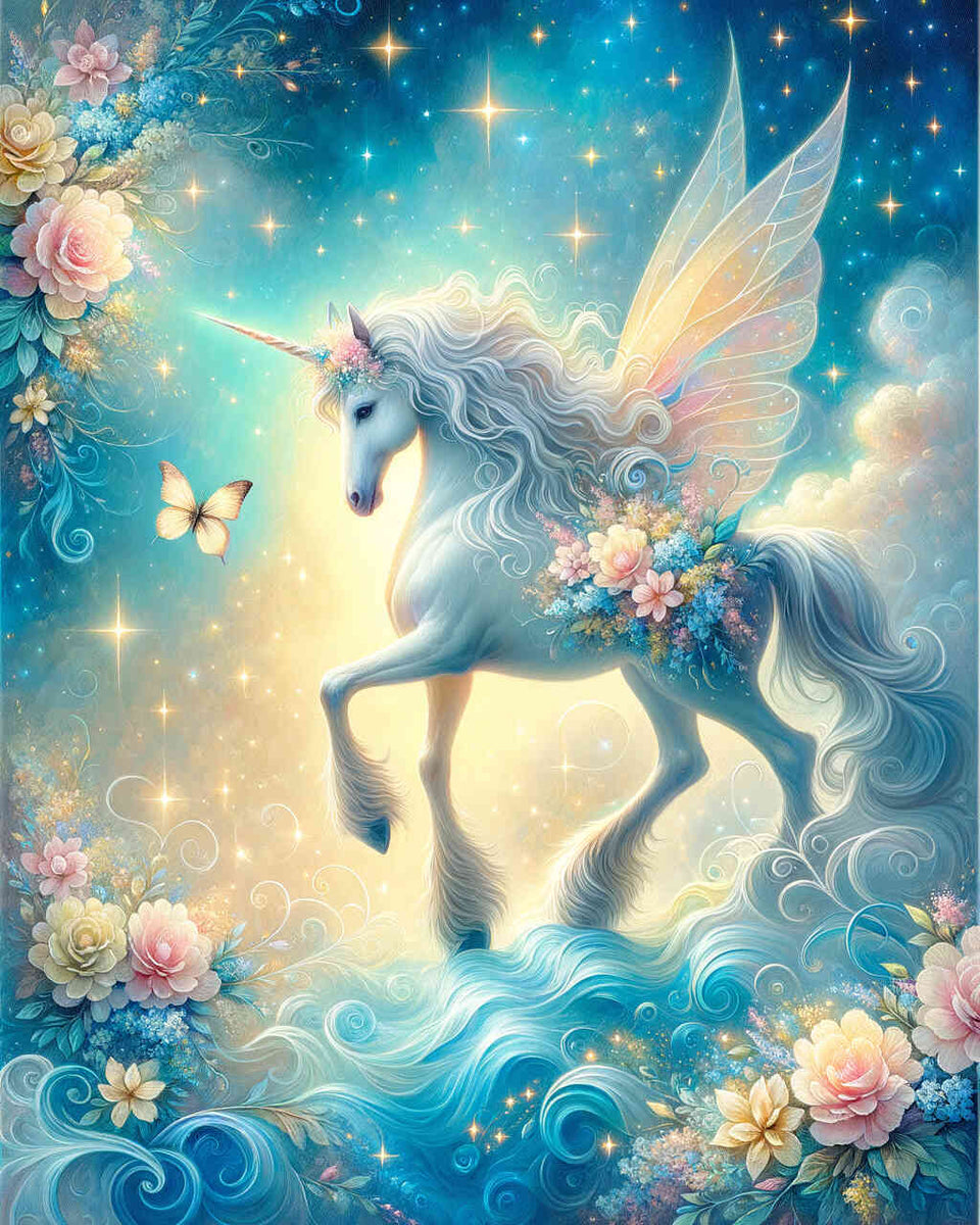 Magical Unicorn (DP-0063) — Diamond Painting Kit design