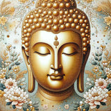 Buddha head and statue — Diamond Painting Kit design