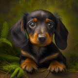 Dachshund look — Diamond Painting Kit design
