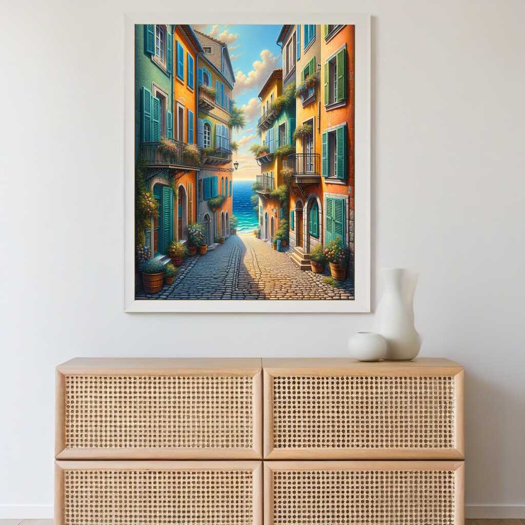 Stairway by the sea — Diamond Painting Kit, product view 2