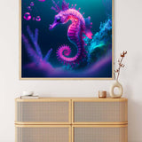Purple Seahorse — AB Diamond Painting Kit, product view 3