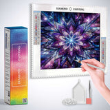 Purple flower, mosaic — Diamond Painting Kit, product view 3
