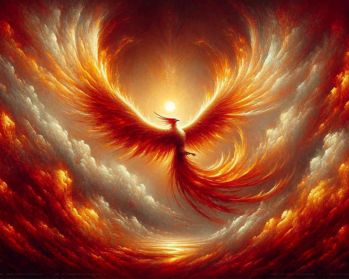 Phoenix in the Sky — Diamond Painting Kit design