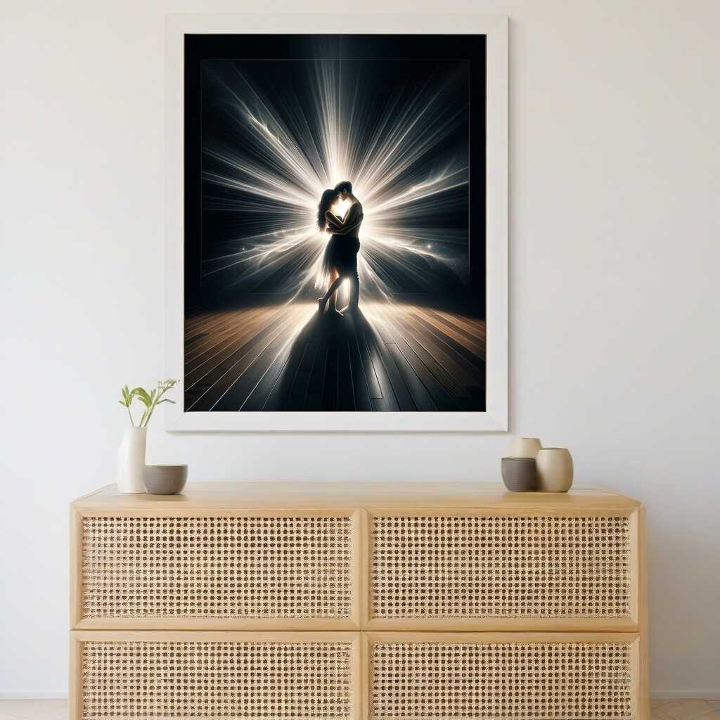 Heart beating in rays of light — Diamond Painting Kit, product view 2