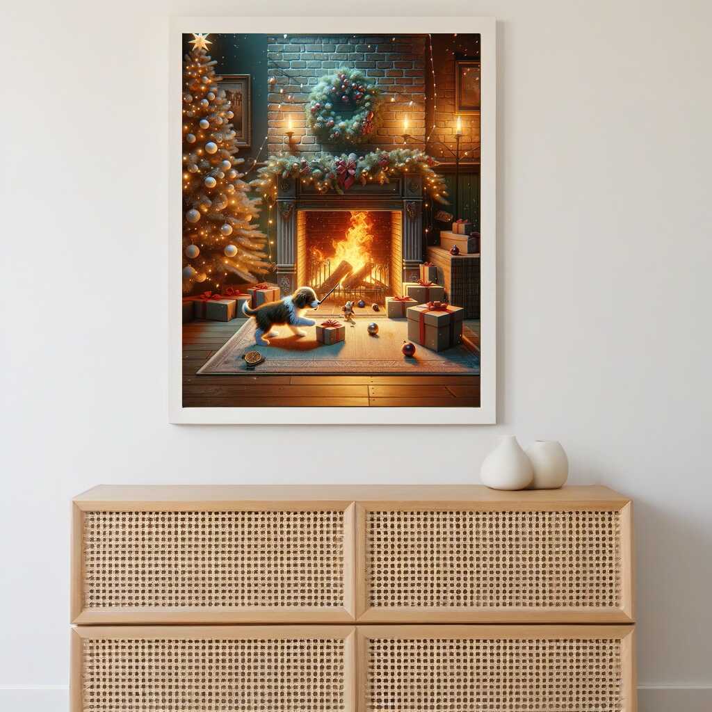 Warming fireplace — Diamond Painting Kit, product view 2