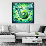 Kiwi in the water — Diamond Painting Kit, product view 2