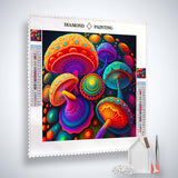 Magic Mushrooms Abstract — AB Diamond Painting Kit, product view 2