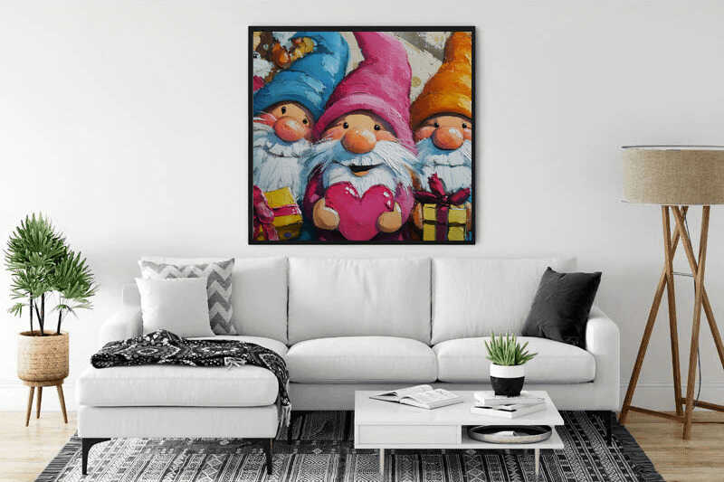 Colorful Heart Gnomes — Diamond Painting Kit, product view 2