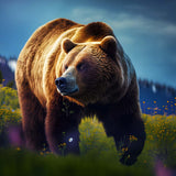 Bear running — Diamond Painting Kit design