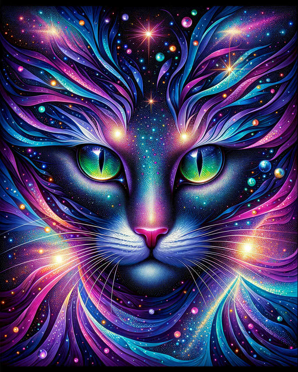 Cat green eyes — Diamond Painting Kit design