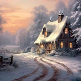 The Winter Cottage Secret — Diamond Painting Kit design