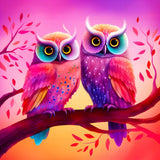 Owl Love — AB Diamond Painting Kit design