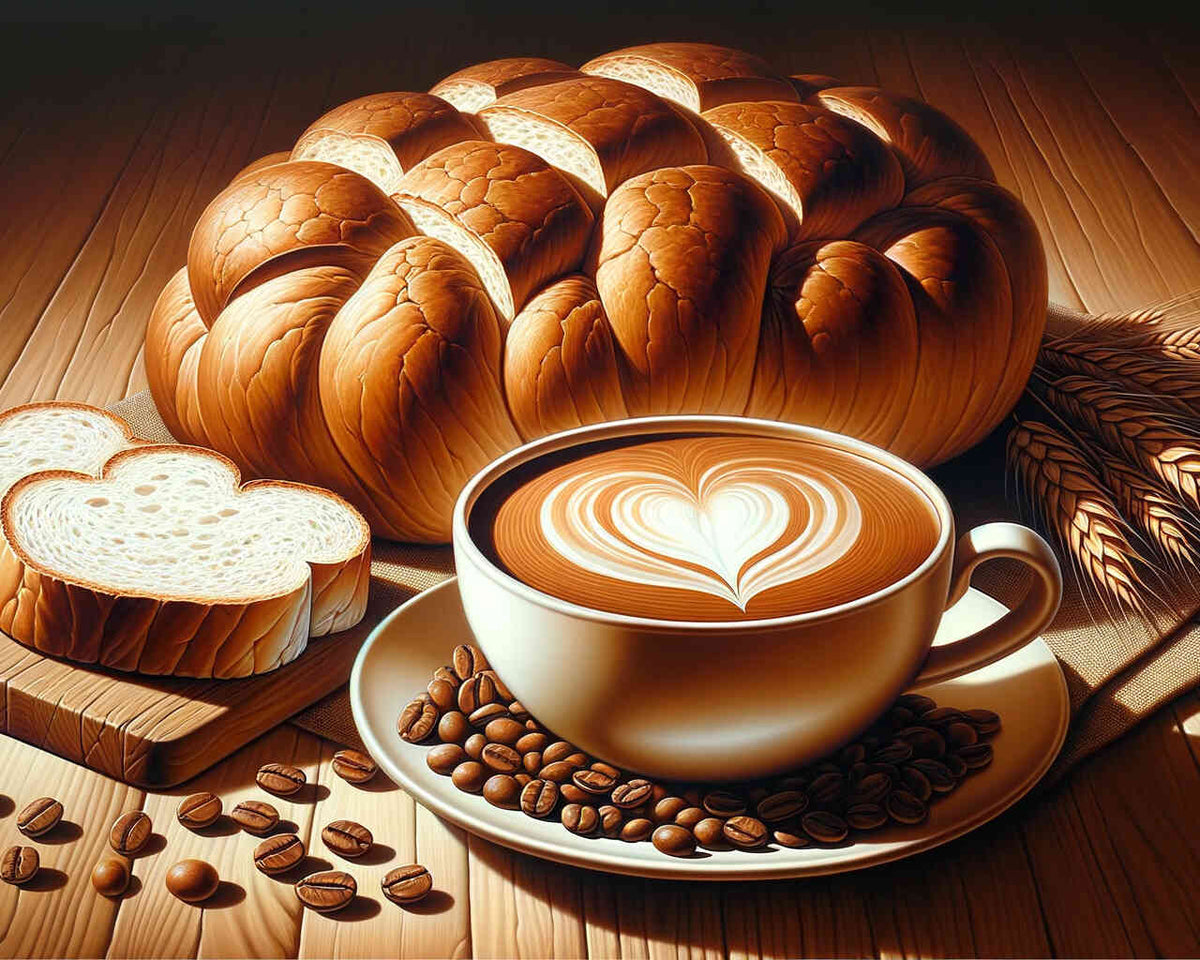 Coffee and Bread — Diamond Painting Kit design