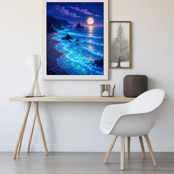 Moonlit Ocean Magic — Diamond Painting Kit, product view 2