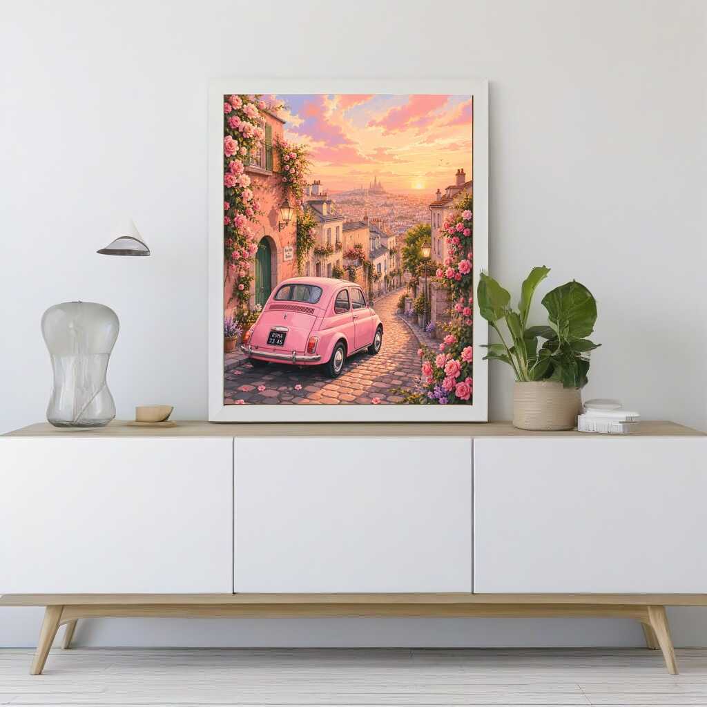 Rose Dreams at Twilight — Diamond Painting Kit, product view 2