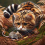 Hidden Encounter in the Autumn Forest — Diamond Painting Kit design