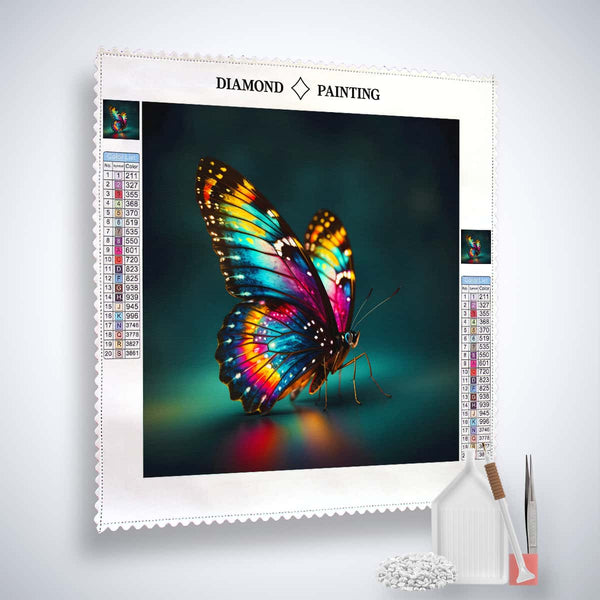 Butterfly sitting — AB Diamond Painting Kit, product view 2