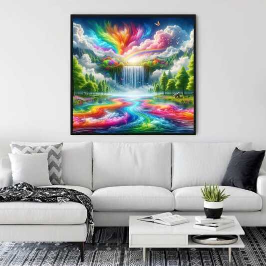 Regebow river with flower meadows — Diamond Painting Kit, product view 2