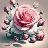 Splash of color pink rose — Diamond Painting Kit design