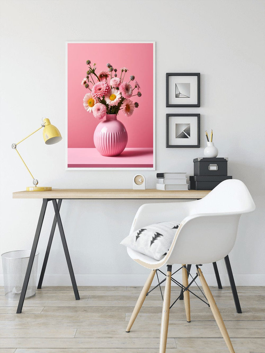 Flower vase in pink — Diamond Painting Kit, product view 3