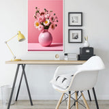 Flower vase in pink — Diamond Painting Kit, product view 3