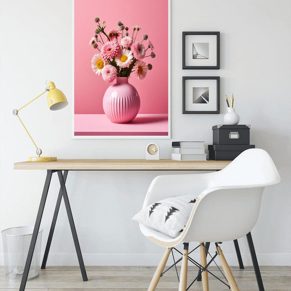 Flower vase in pink — Diamond Painting Kit, product view 3