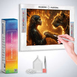 Woman and Leopard — Diamond Painting Kit, product view 3