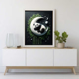 Panda bears on the moon — Diamond Painting Kit, product view 2