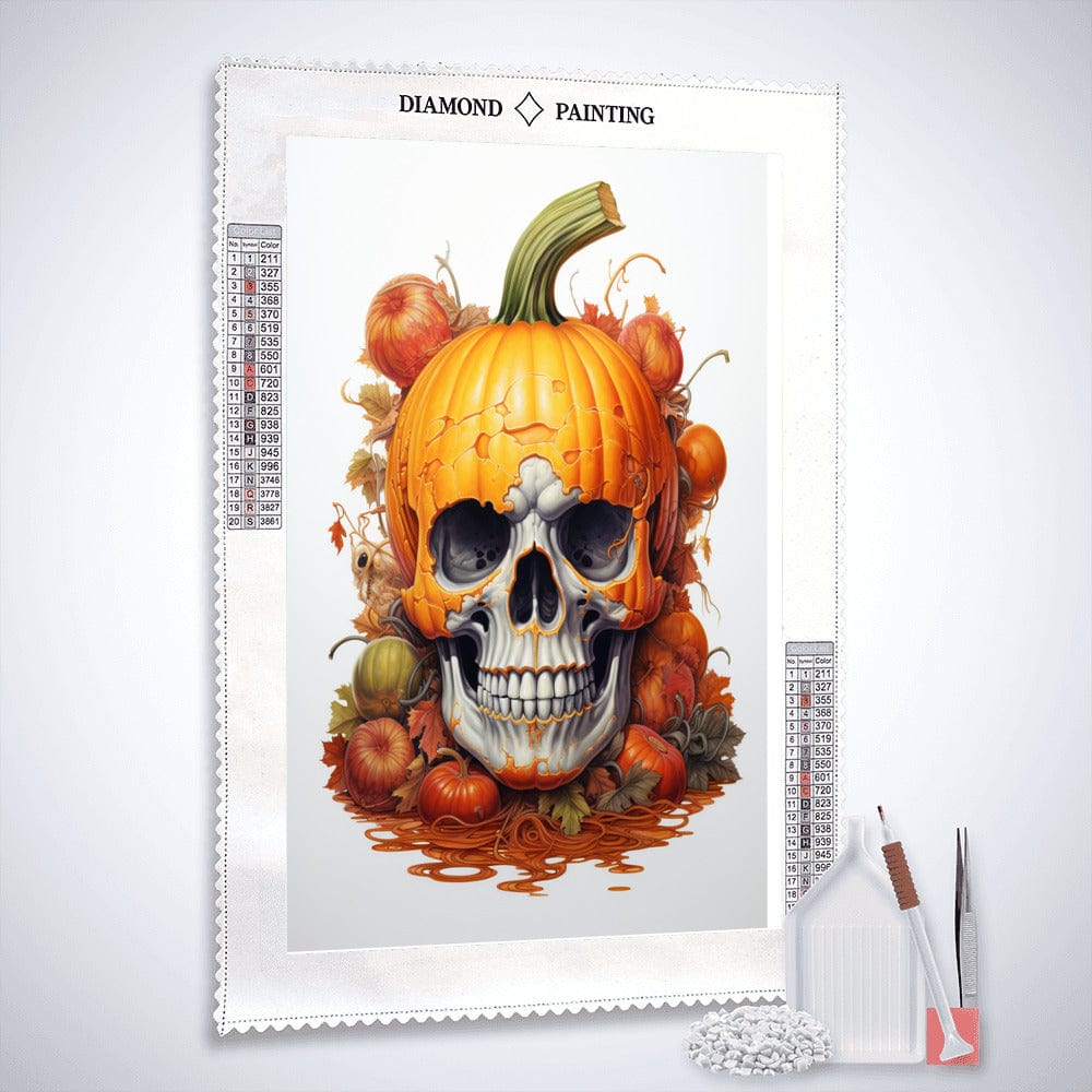 Skull, Pumpkin — Diamond Painting Kit, product view 2