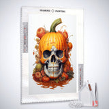 Skull, Pumpkin — Diamond Painting Kit, product view 2