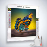 Butterfly on branch — AB Diamond Painting Kit, product view 2