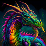 Japanese Dragon — AB Diamond Painting Kit design