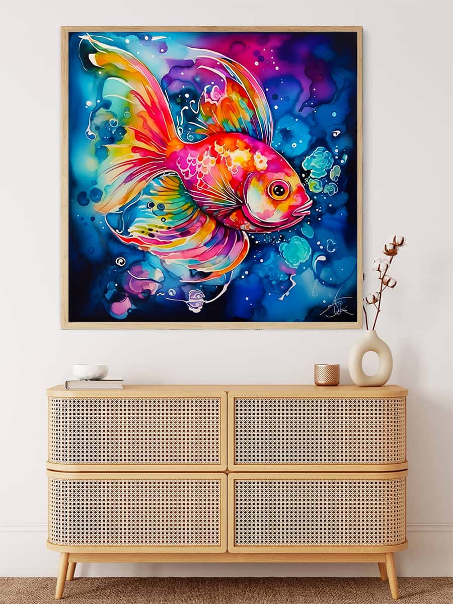Goldfish Abstract — Diamond Painting Kit, product view 3