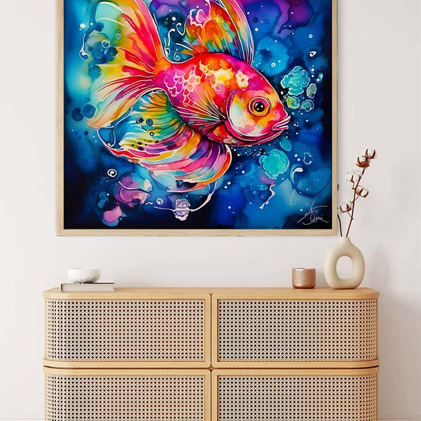 Goldfish Abstract — Diamond Painting Kit, product view 3