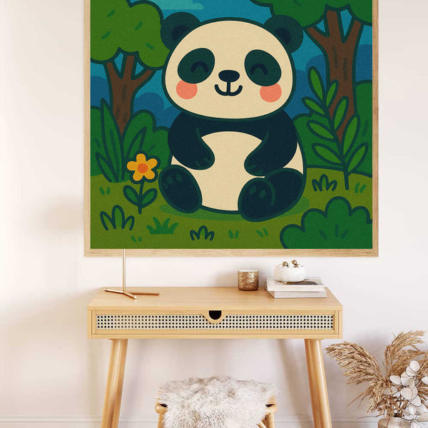 Cozy Panda in the Bamboo Forest — Diamond Painting Kit, product view 2