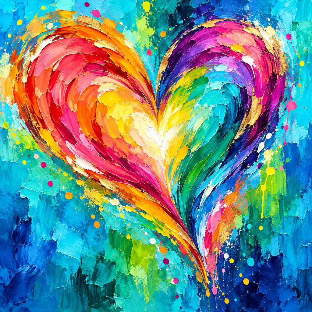Abstract Heart — Diamond Painting Kit design