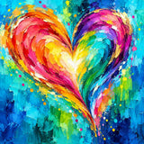 Abstract Heart — Diamond Painting Kit design
