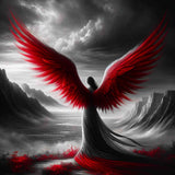 Red Wing Angel — Diamond Painting Kit design