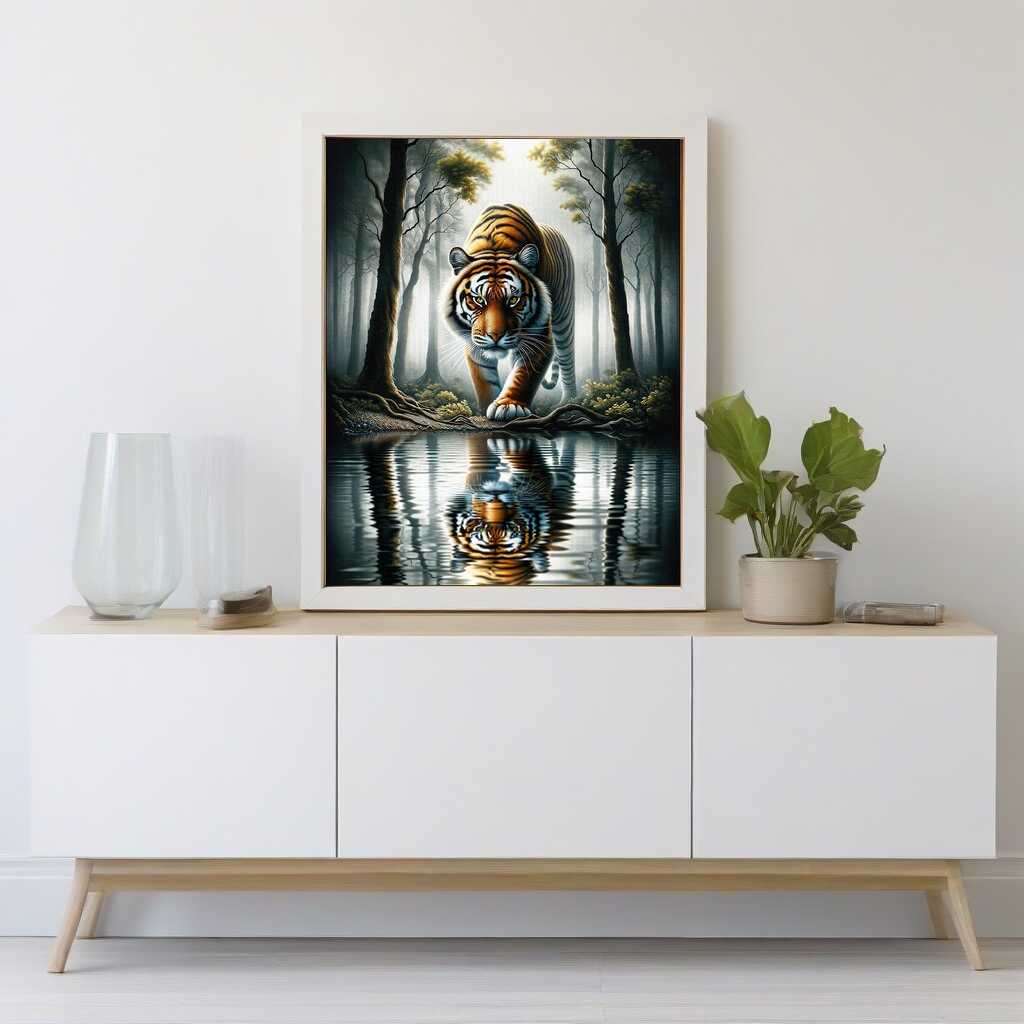 Tiger in the forest — Diamond Painting Kit, product view 2