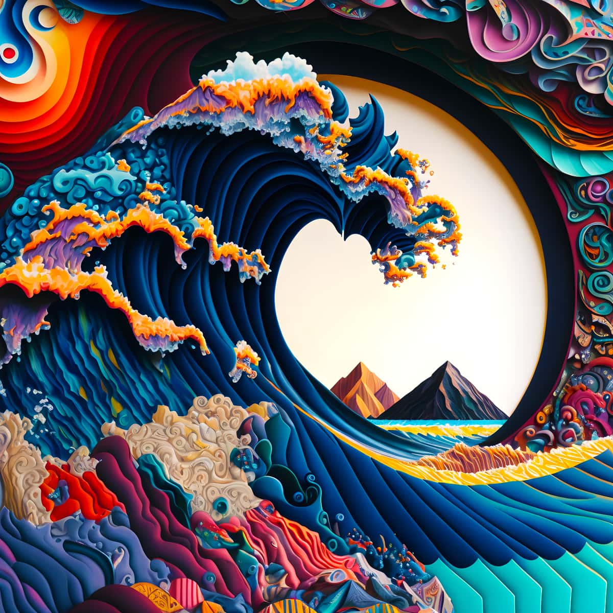 Wave Paperart — Diamond Painting Kit design