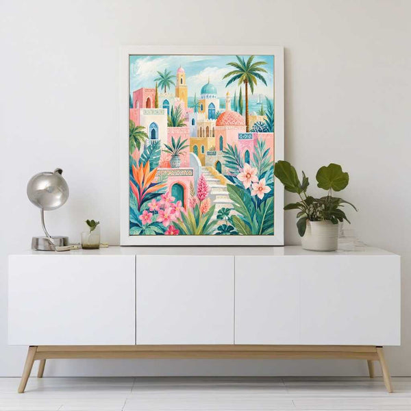 A Dreamlike Mediterranean Oasis — Diamond Painting Kit, product view 2