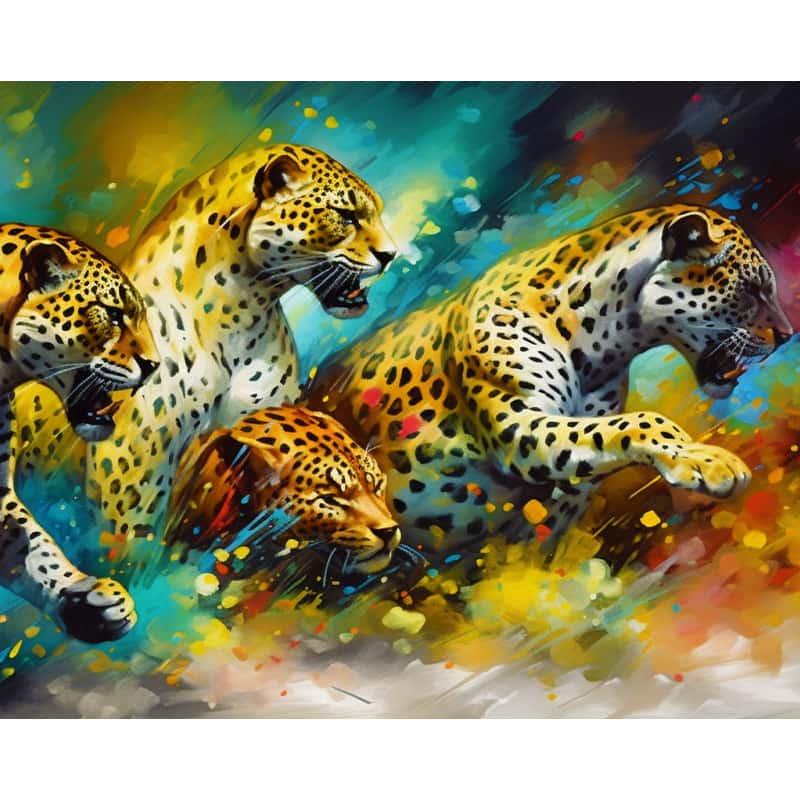 Leopard Gang — Diamond Painting Kit design