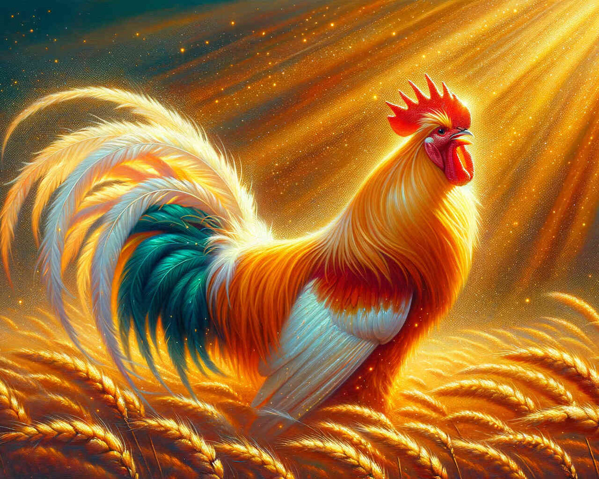The Magnificent Rooster — Diamond Painting Kit design
