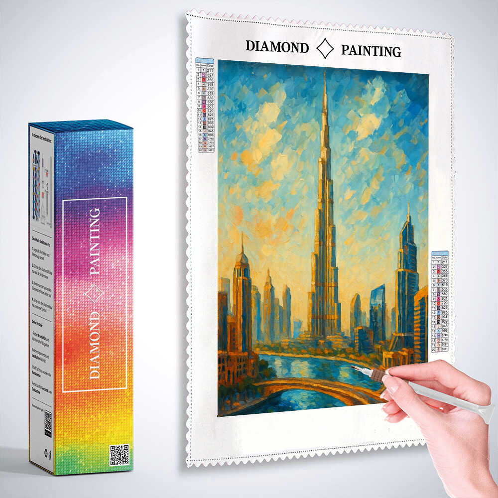 The Sunlit Metropolis — Diamond Painting Kit, product view 3