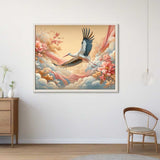 Stork in Flight — Diamond Painting Kit, product view 2