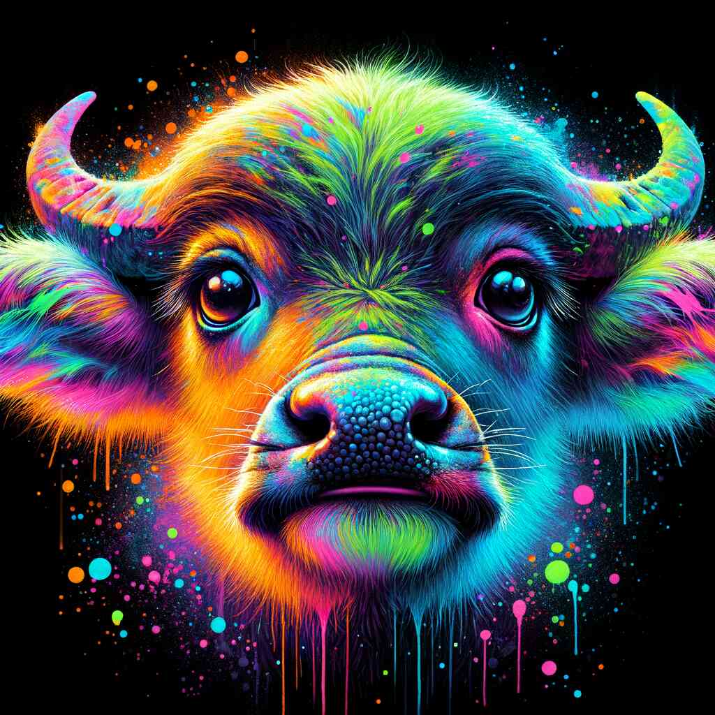Cosmic Buffalo Colors — Diamond Painting Kit design