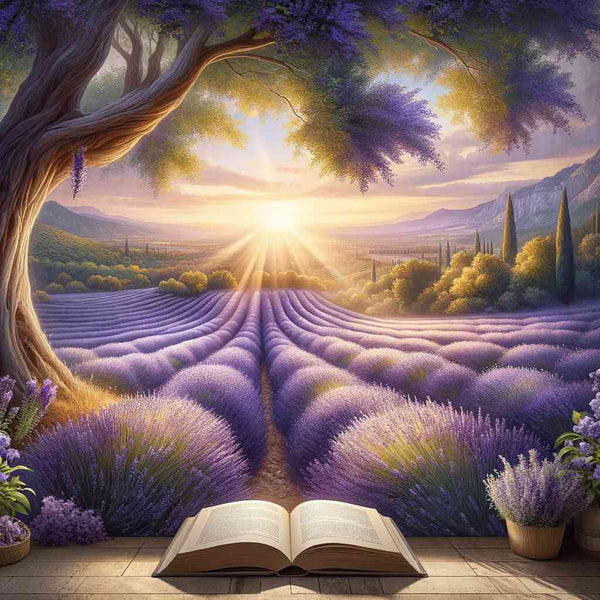 Lavender Field Book — Diamond Painting Kit design