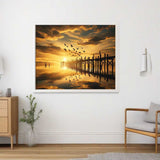 Wooden Pier at Dusk — Diamond Painting Kit, product view 2